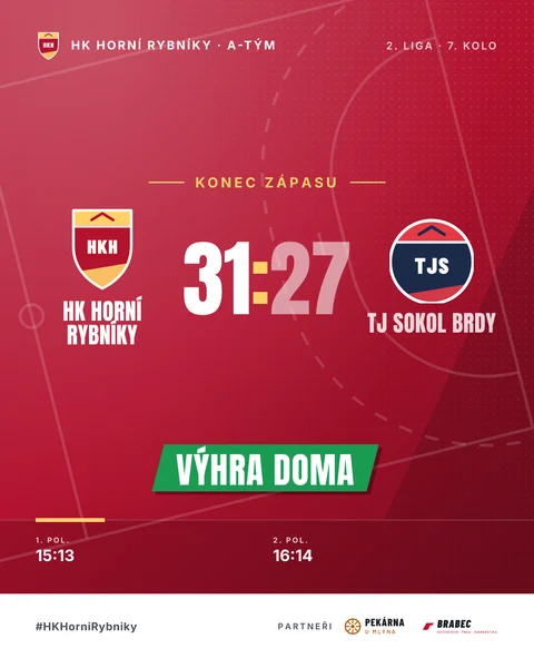 Házená: výsledek 31:27