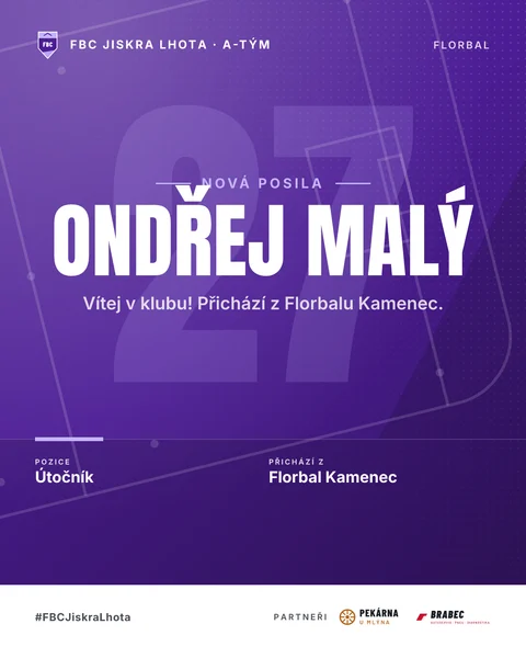 Grafika nové posily FBC Jiskra Lhota