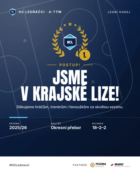 Grafika postupu HC Ledňáčci do krajské ligy