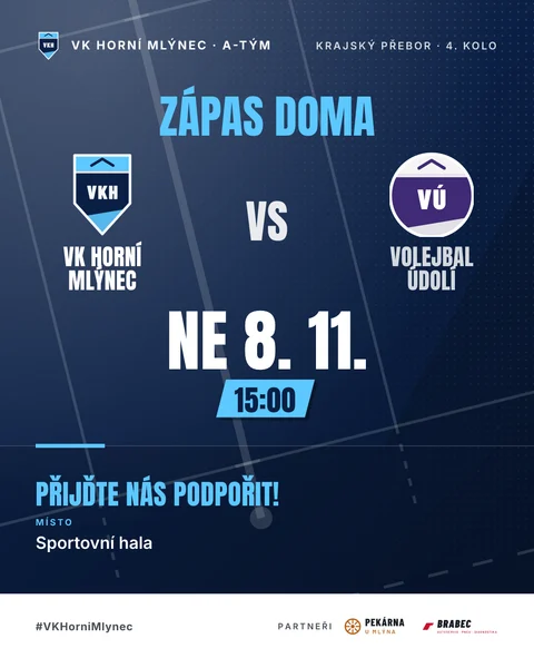 Volejbal: pozvánka na zápas VK Horní Mlýnec